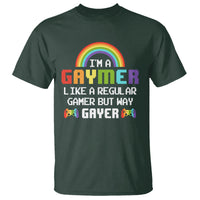 Gaymer Like A Regular Gamer But Way Gayer LGBT Rainbow Gaming T Shirt - Wonder Print Shop
