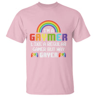 Gaymer Like A Regular Gamer But Way Gayer LGBT Rainbow Gaming T Shirt - Wonder Print Shop