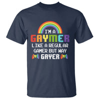 Gaymer Like A Regular Gamer But Way Gayer LGBT Rainbow Gaming T Shirt - Wonder Print Shop