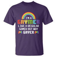 Gaymer Like A Regular Gamer But Way Gayer LGBT Rainbow Gaming T Shirt - Wonder Print Shop