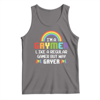 Gaymer Like A Regular Gamer But Way Gayer LGBT Rainbow Gaming Tank Top