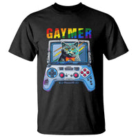 Gaymer Cat LGBT Gay Pride Rainbow Video Game T Shirt - Wonder Print Shop
