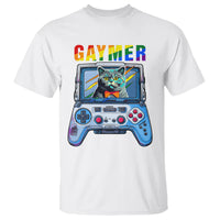 Gaymer Cat LGBT Gay Pride Rainbow Video Game T Shirt - Wonder Print Shop