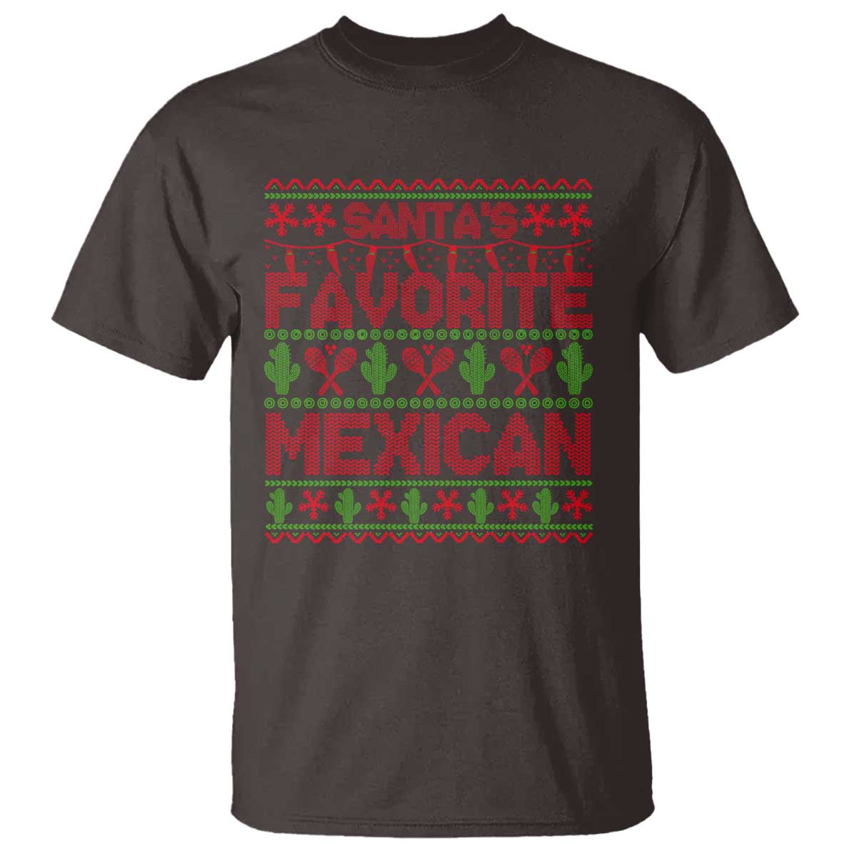 Funny Mexico Xmas T Shirt Santa' Favorite Mexican - Wonder Print Shop