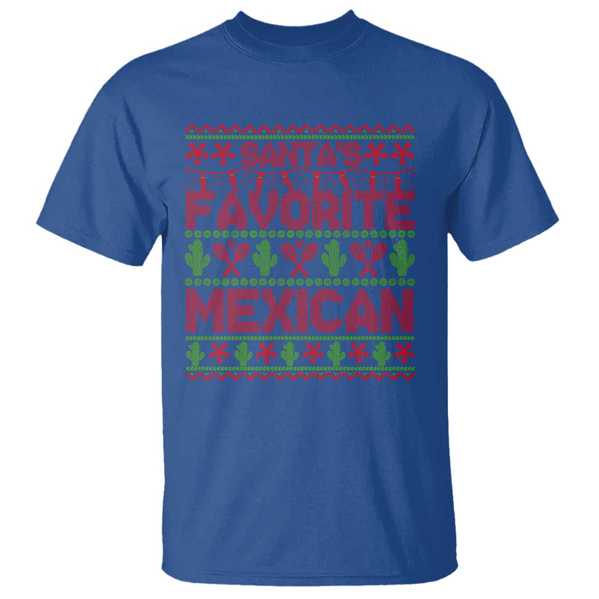Funny Mexico Xmas T Shirt Santa' Favorite Mexican - Wonder Print Shop
