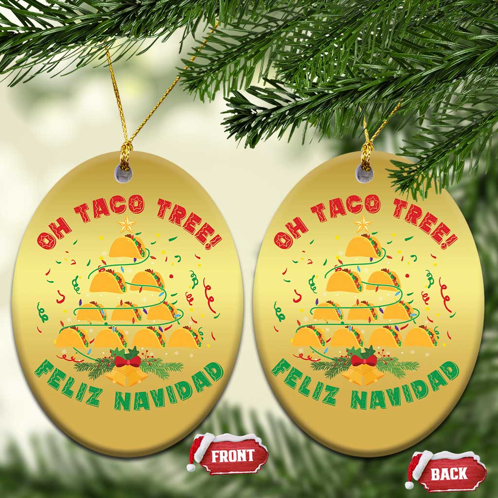 Funny Mexico Xmas Christmas Ornament Oh Taco Tree Tacos Lover - Wonder Print Shop