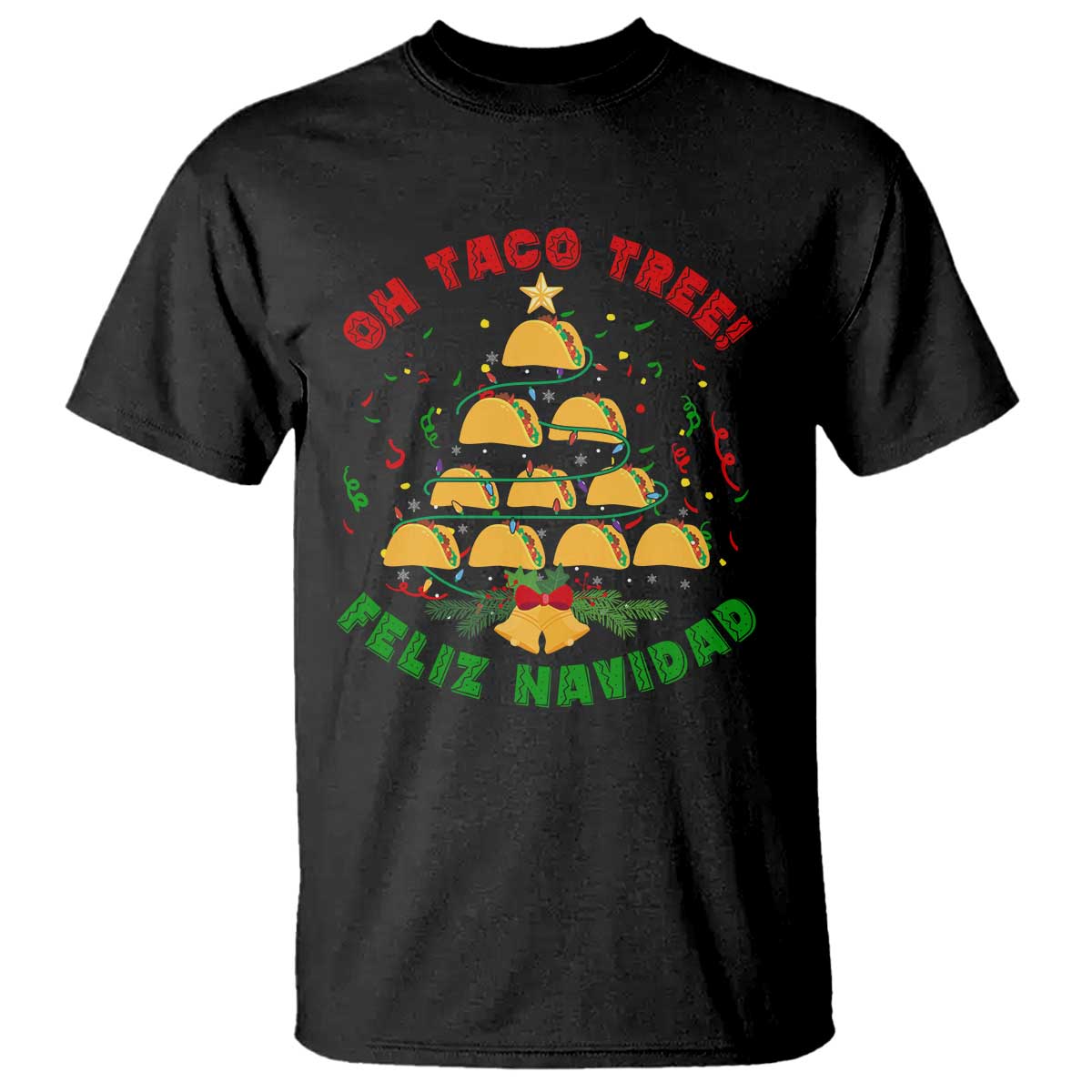 Funny Mexico Xmas T Shirt Oh Taco Tree Tacos Lover - Wonder Print Shop