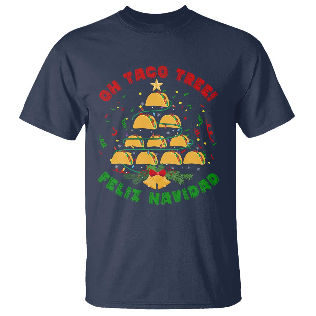 Funny Mexico Xmas T Shirt Oh Taco Tree Tacos Lover - Wonder Print Shop