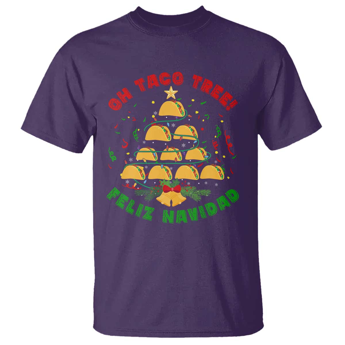 Funny Mexico Xmas T Shirt Oh Taco Tree Tacos Lover - Wonder Print Shop