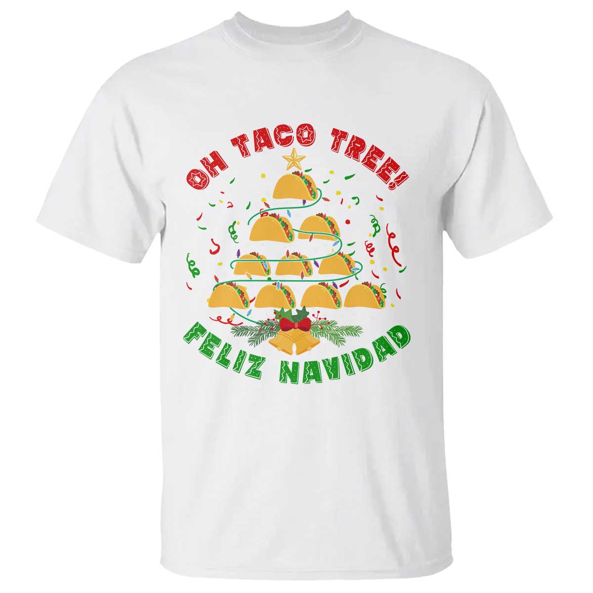Funny Mexico Xmas T Shirt Oh Taco Tree Tacos Lover - Wonder Print Shop