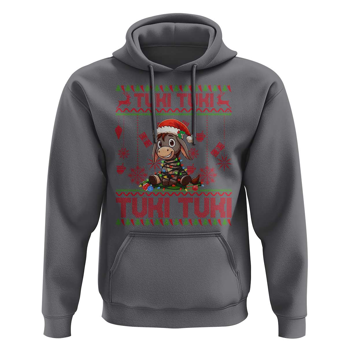 Funny Mexico Xmas Hoodie Tuki Tuki Burrito Cute Donkey Feliz Navidad