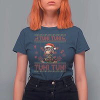 Funny Mexico Xmas T Shirt For Women Tuki Tuki Burrito Cute Donkey Feliz Navidad - Wonder Print Shop
