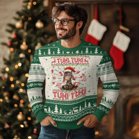 Funny Mexico Xmas Ugly Christmas Sweater Tuki Tuki Burrito Cute Donkey Feliz Navidad - Wonder Print Shop