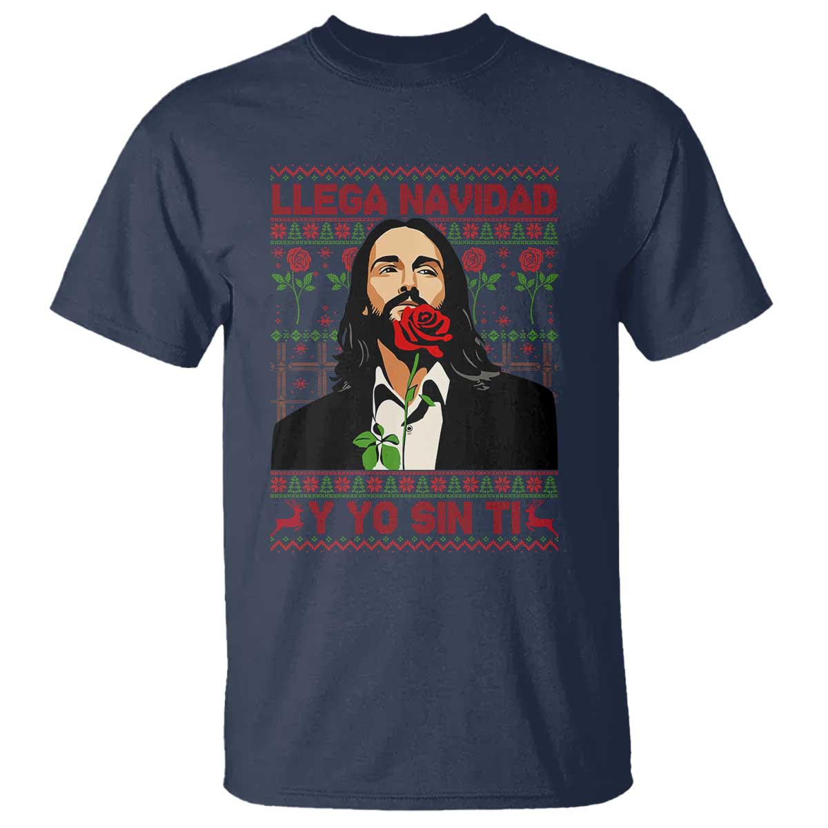 Funny Mexico Xmas T Shirt Llega Navidad Y Yo Sin Ti Mexican Pop Star - Wonder Print Shop