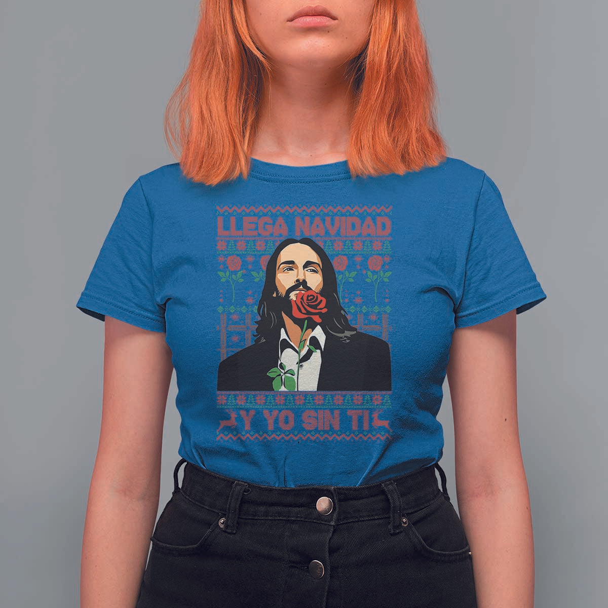 Funny Mexico Xmas T Shirt For Women Llega Navidad Y Yo Sin Ti Mexican Pop Star - Wonder Print Shop