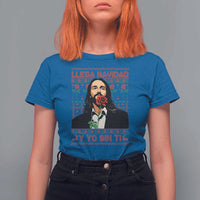 Funny Mexico Xmas T Shirt For Women Llega Navidad Y Yo Sin Ti Mexican Pop Star - Wonder Print Shop