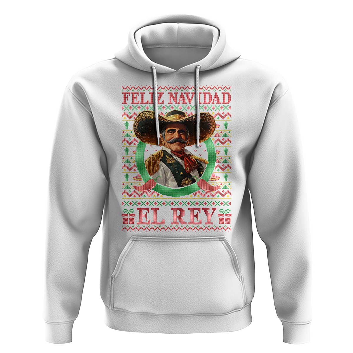Funny Mexico Xmas Hoodie Feliz Navidad El Rey Vicente