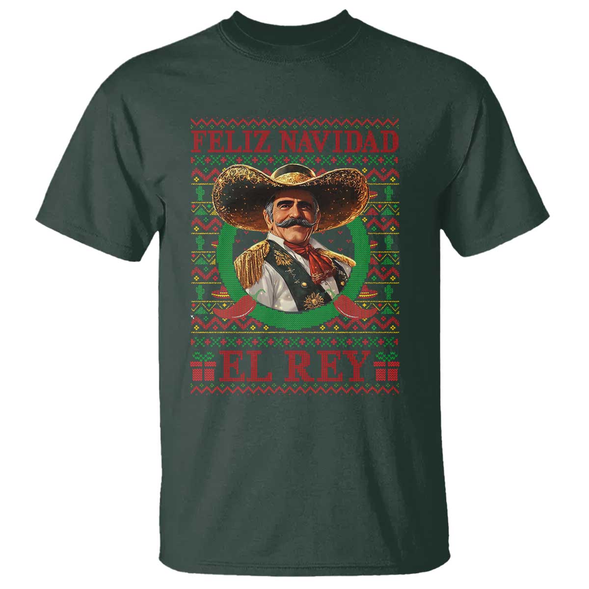 Funny Mexico Xmas T Shirt Feliz Navidad El Rey Vicente - Wonder Print Shop