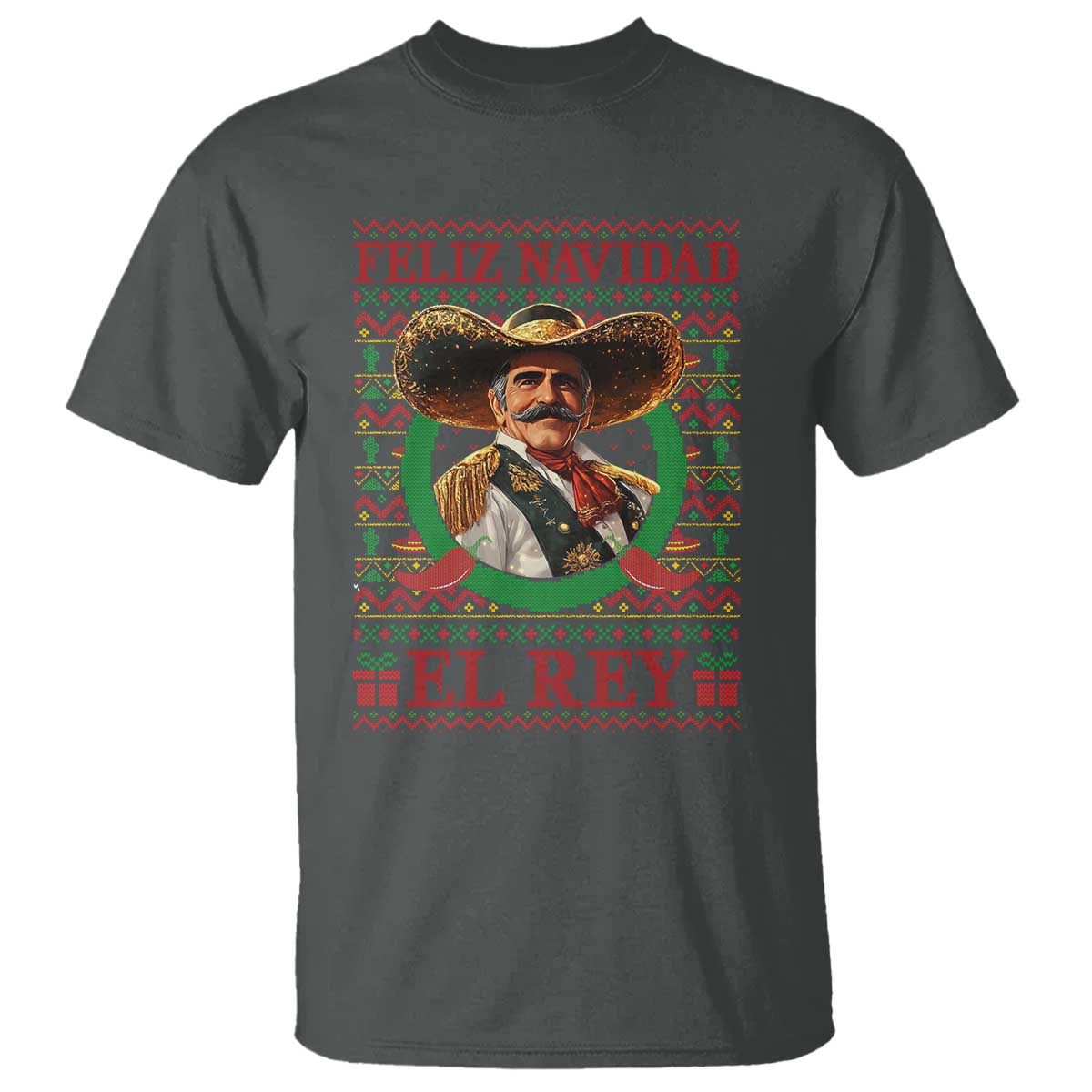 Funny Mexico Xmas T Shirt Feliz Navidad El Rey Vicente - Wonder Print Shop
