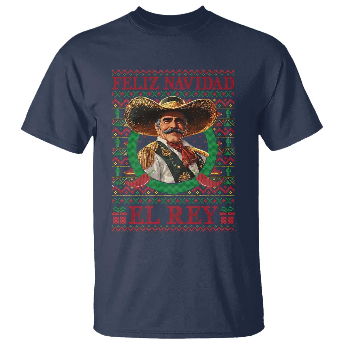 Funny Mexico Xmas T Shirt Feliz Navidad El Rey Vicente - Wonder Print Shop