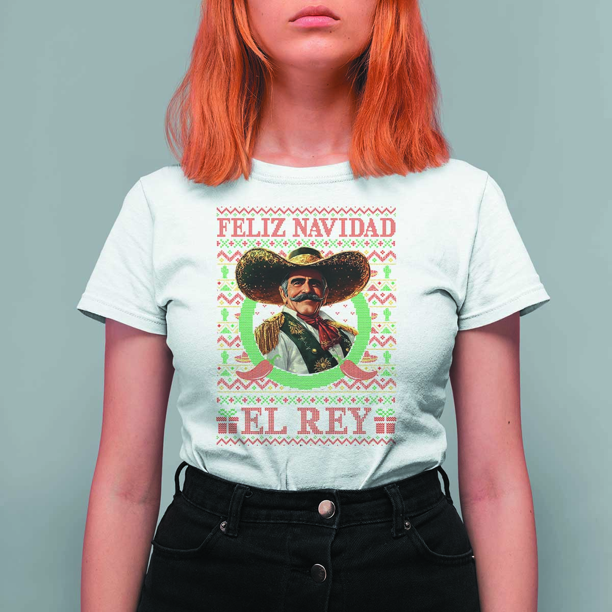 Funny Mexico Xmas T Shirt For Women Feliz Navidad El Rey Vicente - Wonder Print Shop