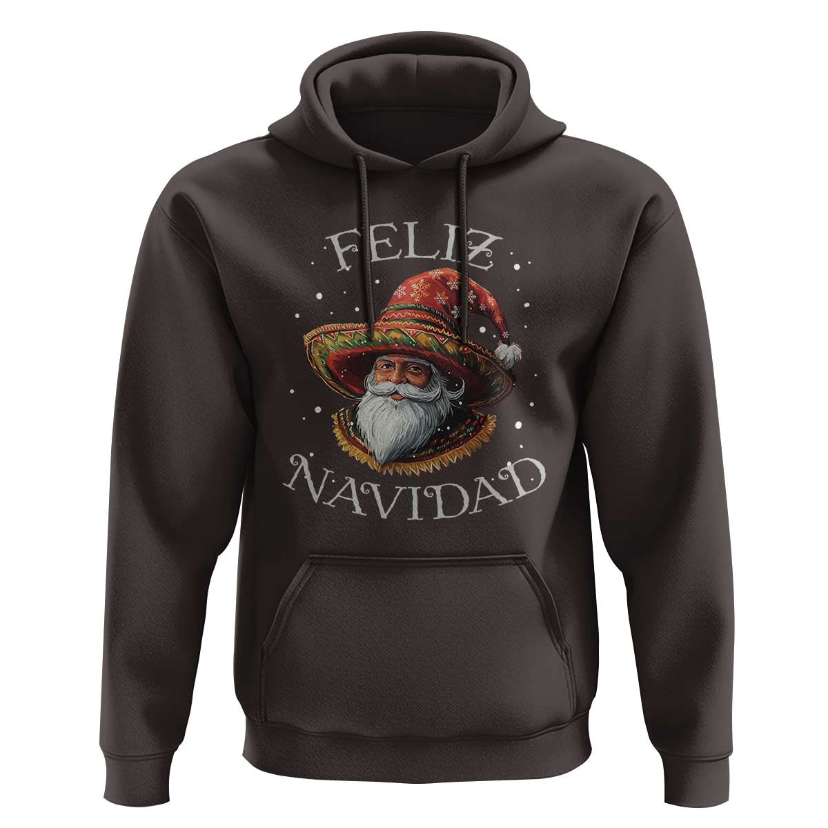 Funny Mexico Xmas Hoodie Santa Sombrero Feliz Navidad