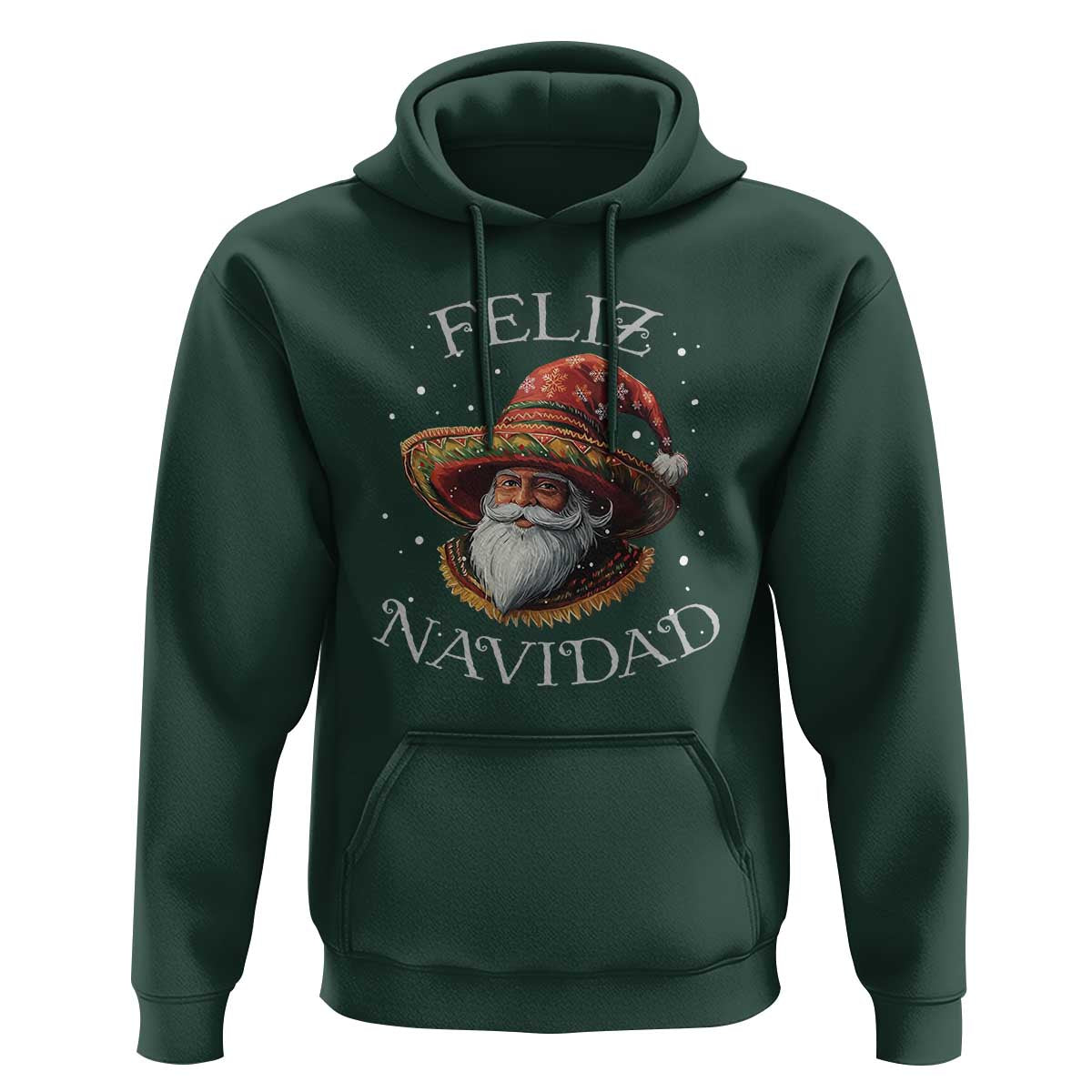 Funny Mexico Xmas Hoodie Santa Sombrero Feliz Navidad