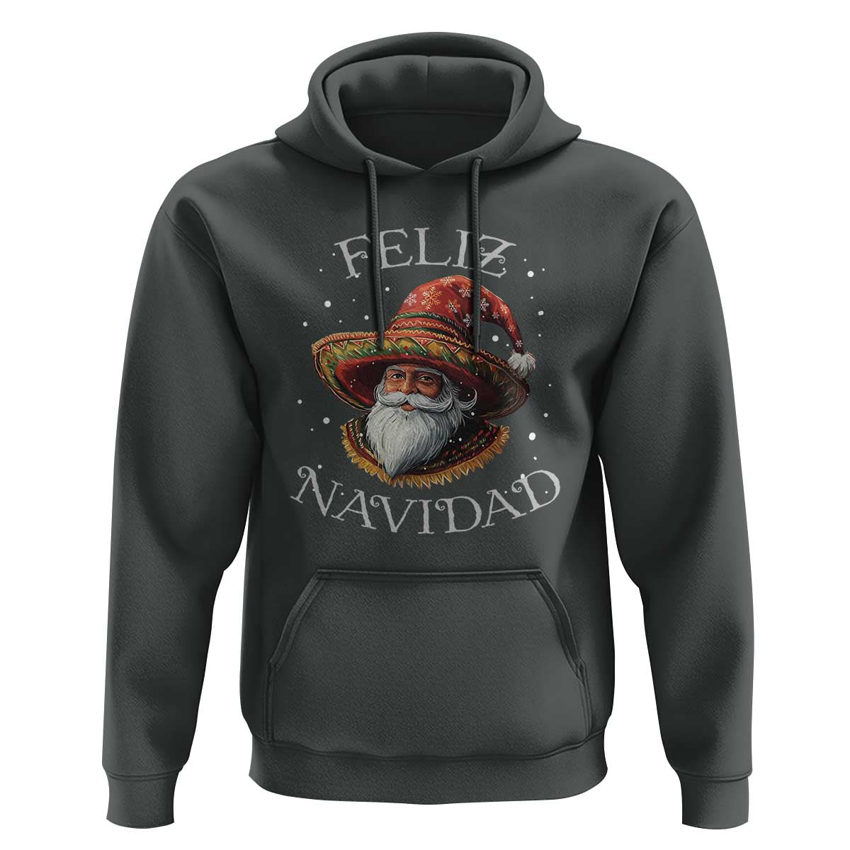 Funny Mexico Xmas Hoodie Santa Sombrero Feliz Navidad