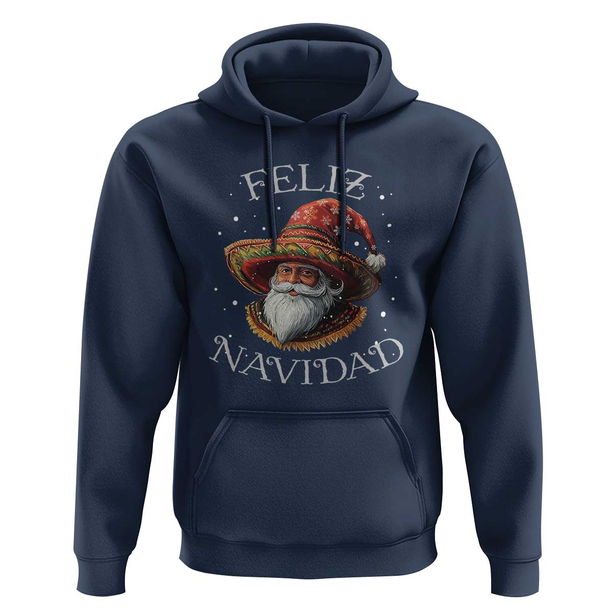 Funny Mexico Xmas Hoodie Santa Sombrero Feliz Navidad