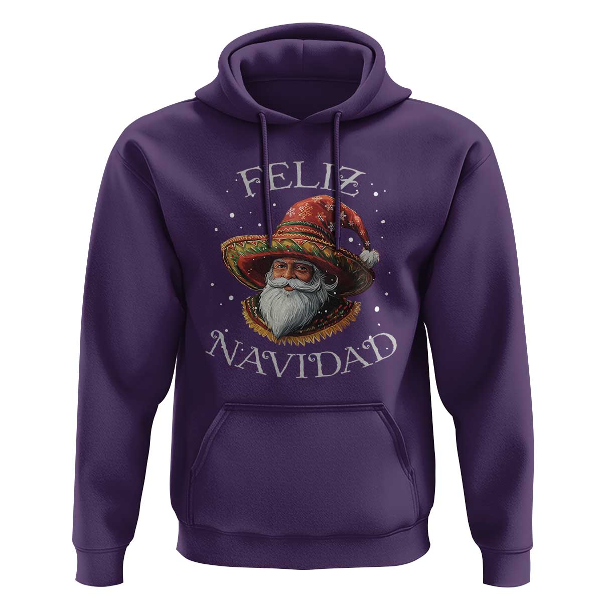 Funny Mexico Xmas Hoodie Santa Sombrero Feliz Navidad