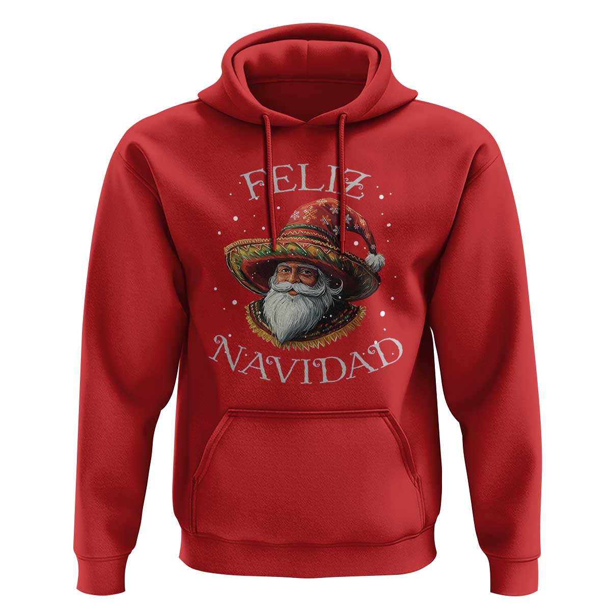 Funny Mexico Xmas Hoodie Santa Sombrero Feliz Navidad