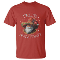 Funny Mexico Xmas T Shirt Santa Sombrero Feliz Navidad - Wonder Print Shop
