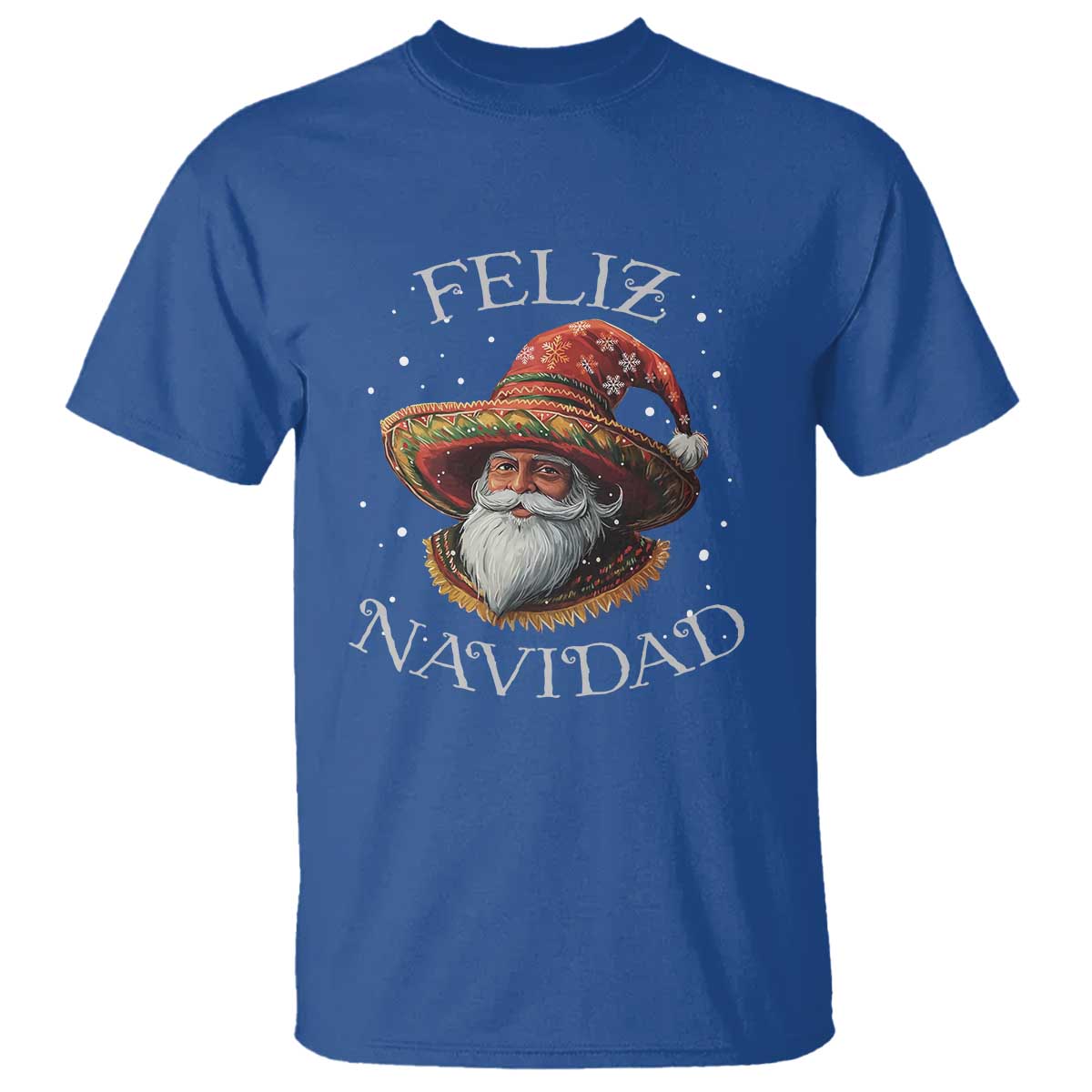 Funny Mexico Xmas T Shirt Santa Sombrero Feliz Navidad - Wonder Print Shop