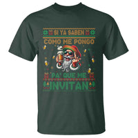 Funny Christmas Mexico Beer T Shirt Si Ya Saben Como Me Pongo Pa'que Me Invitan Santa Drunk - Wonder Print Shop