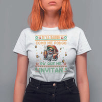 Funny Christmas Mexico Beer T Shirt For Women Si Ya Saben Como Me Pongo Pa'que Me Invitan Santa Drunk - Wonder Print Shop