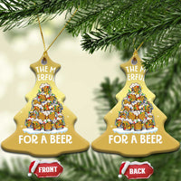 Funny Beer Christmas Tree Christmas Ornament It's the Most Wonderful Time For A Beer - Wonder Print Shop
