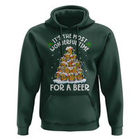 Funny Beer Christmas Tree Hoodie It's the Most Wonderful Time For A Beer