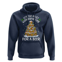 Funny Beer Christmas Tree Hoodie It's the Most Wonderful Time For A Beer