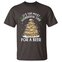 Funny Beer Christmas Tree T Shirt It's the Most Wonderful Time For A Beer - Wonder Print Shop