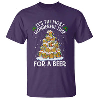 Funny Beer Christmas Tree T Shirt It's the Most Wonderful Time For A Beer - Wonder Print Shop