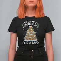 Funny Beer Christmas Tree T Shirt For Women It's the Most Wonderful Time For A Beer - Wonder Print Shop