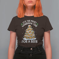 Funny Beer Christmas Tree T Shirt For Women It's the Most Wonderful Time For A Beer - Wonder Print Shop