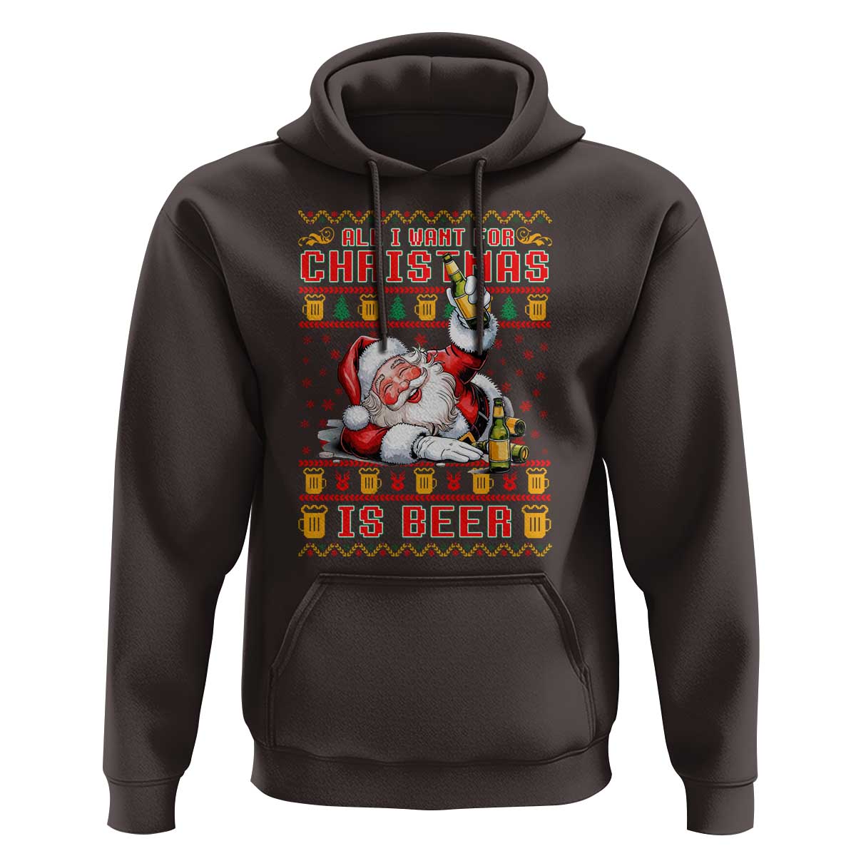 Funny Christmas Beer Hoodie It's the Most Wonderful Time For A Beer