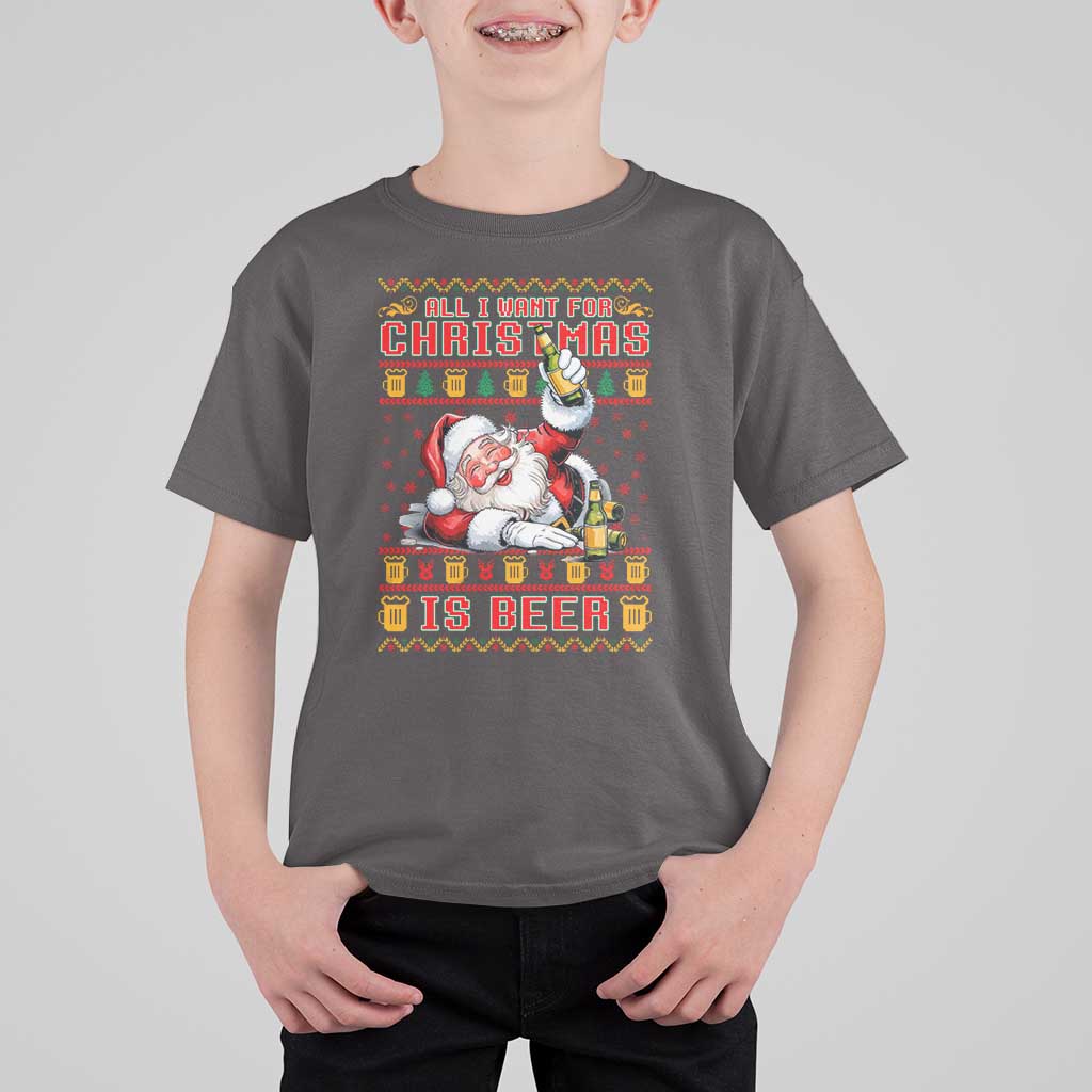 Funny Christmas Beer T Shirt For Kid It's the Most Wonderful Time For A Beer - Wonder Print Shop