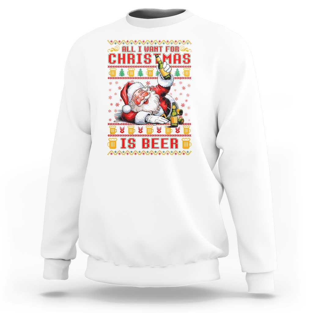 Funny Christmas Beer Sweatshirt It's the Most Wonderful Time For A Beer - Wonder Print Shop