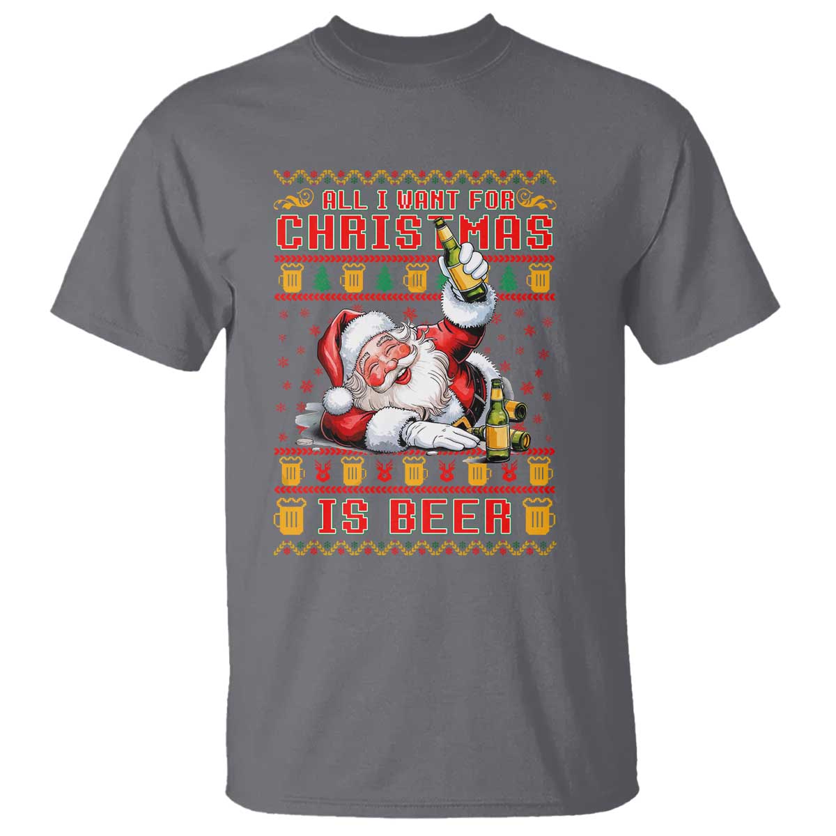 Funny Christmas Beer T Shirt It's the Most Wonderful Time For A Beer - Wonder Print Shop