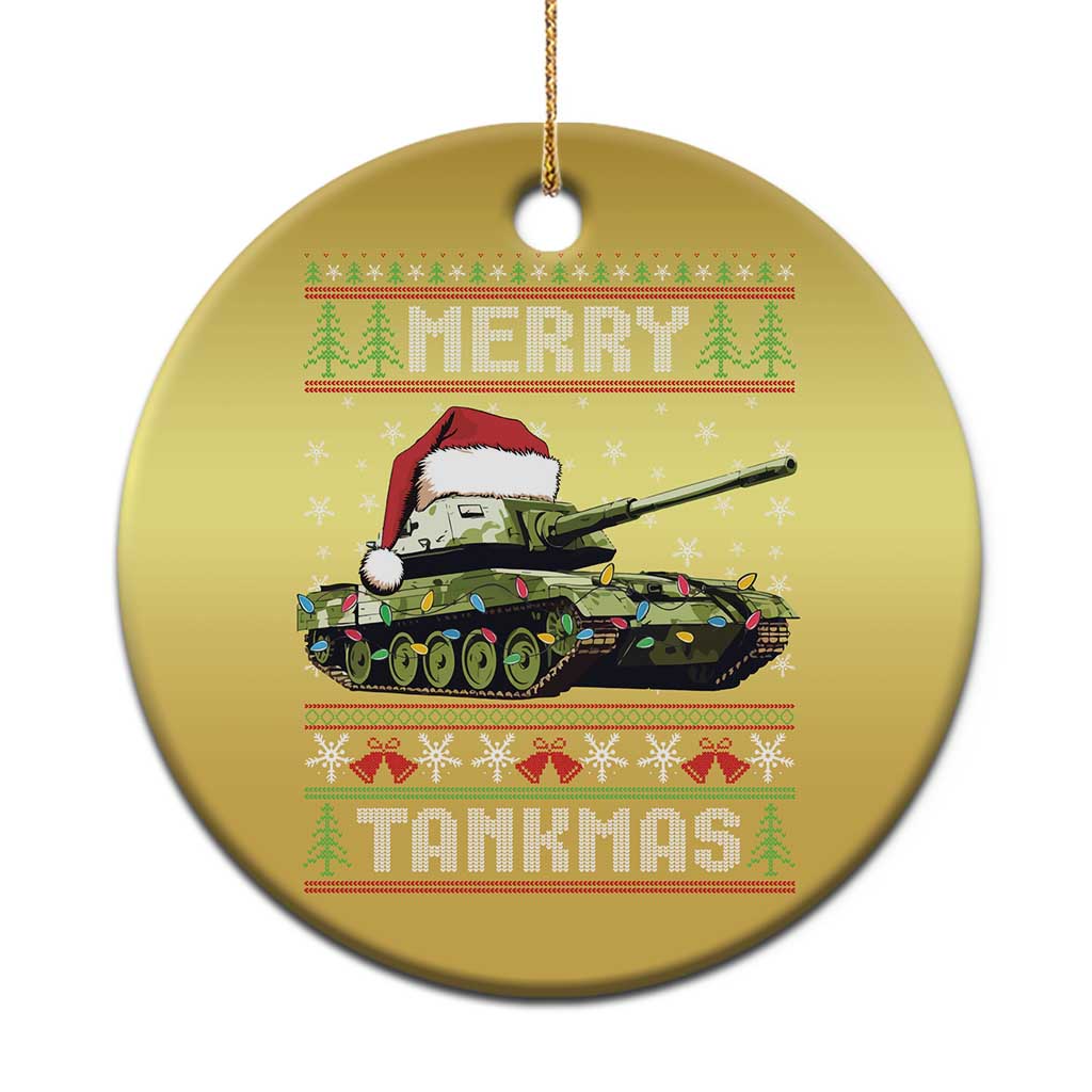 Funny Xmas Veteran Christmas Ornament Merry Tankmas Tank Military Army - Wonder Print Shop