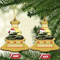 Funny Xmas Veteran Christmas Ornament Merry Tankmas Tank Military Army - Wonder Print Shop