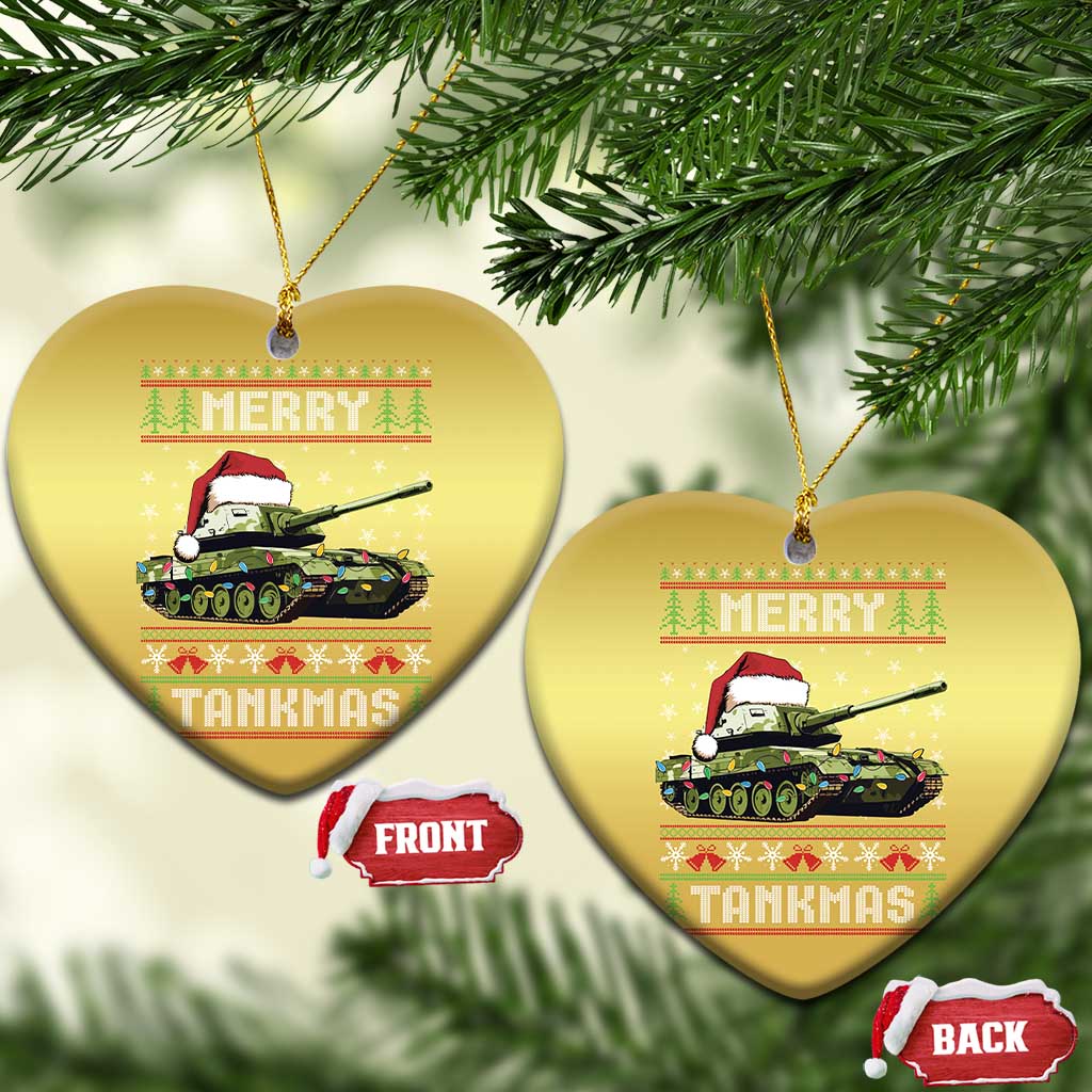 Funny Xmas Veteran Christmas Ornament Merry Tankmas Tank Military Army - Wonder Print Shop
