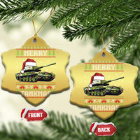 Funny Xmas Veteran Christmas Ornament Merry Tankmas Tank Military Army - Wonder Print Shop